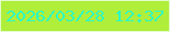 文字の大きさ：4、枠の色：e2fccc、背景の色：afee3b、文字の色：2bf8c4 無料ブログパーツのブログ時計