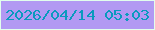 文字の大きさ：5、枠の色：e2feed、背景の色：b299f3、文字の色：0a9abe 無料ブログパーツのブログ時計