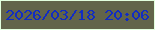 文字の大きさ：3、枠の色：e2ffde、背景の色：62644a、文字の色：112cc3 無料ブログパーツのブログ時計