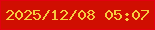文字の大きさ：4、枠の色：e30011、背景の色：d00e01、文字の色：f7ca40 無料ブログパーツのブログ時計