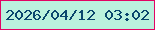 文字の大きさ：3、枠の色：e30463、背景の色：bbf1dd、文字の色：0a466d 無料ブログパーツのブログ時計