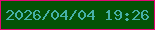文字の大きさ：1、枠の色：e30774、背景の色：035206、文字の色：46b0a7 無料ブログパーツのブログ時計