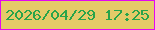 文字の大きさ：1、枠の色：e307f1、背景の色：e5ca68、文字の色：29a44a 無料ブログパーツのブログ時計