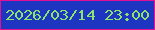 文字の大きさ：1、枠の色：e31093、背景の色：1e35c1、文字の色：89e46d 無料ブログパーツのブログ時計