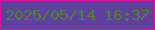 文字の大きさ：4、枠の色：e31093、背景の色：613f9f、文字の色：478929 無料ブログパーツのブログ時計