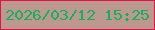 文字の大きさ：3、枠の色：e31445、背景の色：bd988f、文字の色：14b05d 無料ブログパーツのブログ時計