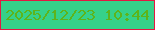 文字の大きさ：4、枠の色：e31842、背景の色：36d189、文字の色：5db41b 無料ブログパーツのブログ時計