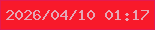 文字の大きさ：1、枠の色：e31a53、背景の色：f8192a、文字の色：e5a7b5 無料ブログパーツのブログ時計