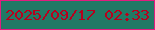 文字の大きさ：2、枠の色：e31c7f、背景の色：227965、文字の色：b8001d 無料ブログパーツのブログ時計