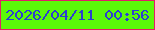 文字の大きさ：5、枠の色：e31d68、背景の色：5bf909、文字の色：2c3fd1 無料ブログパーツのブログ時計