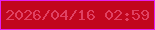 文字の大きさ：3、枠の色：e31ff0、背景の色：c1061e、文字の色：e04162 無料ブログパーツのブログ時計