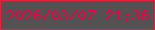 文字の大きさ：5、枠の色：e3213c、背景の色：525253、文字の色：e70547 無料ブログパーツのブログ時計