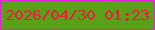 文字の大きさ：1、枠の色：e322de、背景の色：59a218、文字の色：f11841 無料ブログパーツのブログ時計