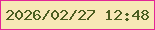 文字の大きさ：3、枠の色：e32597、背景の色：f7e7b6、文字の色：4b5d20 無料ブログパーツのブログ時計