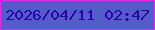文字の大きさ：1、枠の色：e328ea、背景の色：545cca、文字の色：2804a9 無料ブログパーツのブログ時計