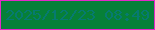文字の大きさ：5、枠の色：e329c8、背景の色：068038、文字の色：067a71 無料ブログパーツのブログ時計