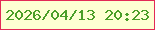 文字の大きさ：4、枠の色：e32a56、背景の色：feffd2、文字の色：4b9e28 無料ブログパーツのブログ時計