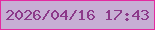 文字の大きさ：2、枠の色：e32ba0、背景の色：c7aed4、文字の色：8c398a 無料ブログパーツのブログ時計
