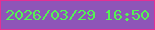 文字の大きさ：2、枠の色：e33094、背景の色：8e55b8、文字の色：55f354 無料ブログパーツのブログ時計