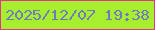文字の大きさ：5、枠の色：e3338a、背景の色：a7ee2f、文字の色：717ac0 無料ブログパーツのブログ時計