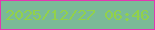 文字の大きさ：3、枠の色：e337b1、背景の色：7bba97、文字の色：92d14a 無料ブログパーツのブログ時計