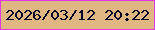 文字の大きさ：2、枠の色：e337e6、背景の色：e0b682、文字の色：020223 無料ブログパーツのブログ時計