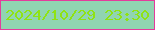 文字の大きさ：4、枠の色：e33b9c、背景の色：90d4b1、文字の色：8fe313 無料ブログパーツのブログ時計