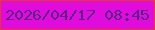 文字の大きさ：4、枠の色：e33c23、背景の色：e20bdd、文字の色：582581 無料ブログパーツのブログ時計