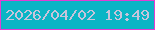 文字の大きさ：3、枠の色：e33dd3、背景の色：0bb5c5、文字の色：c8c4db 無料ブログパーツのブログ時計