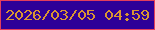 文字の大きさ：4、枠の色：e33e5c、背景の色：2e0098、文字の色：d99532 無料ブログパーツのブログ時計
