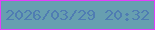 文字の大きさ：5、枠の色：e33ffa、背景の色：679fb0、文字の色：4f7db2 無料ブログパーツのブログ時計