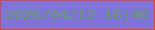 文字の大きさ：5、枠の色：e34434、背景の色：8073da、文字の色：669a66 無料ブログパーツのブログ時計