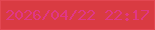 文字の大きさ：5、枠の色：e34752、背景の色：d93b42、文字の色：e13685 無料ブログパーツのブログ時計