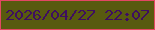 文字の大きさ：3、枠の色：e34763、背景の色：585a0f、文字の色：3e0e60 無料ブログパーツのブログ時計