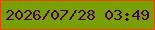 文字の大きさ：3、枠の色：e34909、背景の色：799f05、文字の色：480050 無料ブログパーツのブログ時計