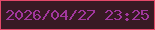 文字の大きさ：4、枠の色：e34969、背景の色：381a24、文字の色：a1379d 無料ブログパーツのブログ時計