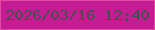 文字の大きさ：3、枠の色：e34b9e、背景の色：c51c94、文字の色：434f51 無料ブログパーツのブログ時計
