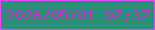 文字の大きさ：1、枠の色：e34bfa、背景の色：298f76、文字の色：cd2fce 無料ブログパーツのブログ時計
