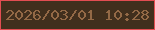 文字の大きさ：5、枠の色：e34d52、背景の色：412f1d、文字の色：936946 無料ブログパーツのブログ時計
