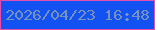 文字の大きさ：5、枠の色：e34eaf、背景の色：1252f3、文字の色：7891bd 無料ブログパーツのブログ時計