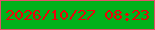 文字の大きさ：5、枠の色：e34f69、背景の色：01b11b、文字の色：ee010a 無料ブログパーツのブログ時計