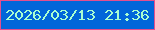 文字の大きさ：3、枠の色：e34f8e、背景の色：0166d9、文字の色：aaffd0 無料ブログパーツのブログ時計