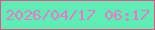 文字の大きさ：3、枠の色：e3538a、背景の色：5eedb4、文字の色：ed78ca 無料ブログパーツのブログ時計