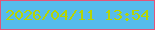 文字の大きさ：2、枠の色：e35579、背景の色：56bceb、文字の色：b6d504 無料ブログパーツのブログ時計