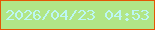 文字の大きさ：3、枠の色：e35705、背景の色：b1e687、文字の色：bdf6f4 無料ブログパーツのブログ時計
