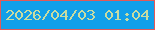 文字の大きさ：2、枠の色：e35958、背景の色：129fe9、文字の色：c9dca1 無料ブログパーツのブログ時計