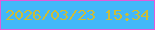文字の大きさ：2、枠の色：e35adb、背景の色：43b8f9、文字の色：ccbd38 無料ブログパーツのブログ時計