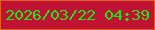 文字の大きさ：5、枠の色：e35c24、背景の色：c01334、文字の色：19eb11 無料ブログパーツのブログ時計