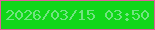 文字の大きさ：5、枠の色：e35d9c、背景の色：11d619、文字の色：70e480 無料ブログパーツのブログ時計