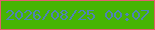 文字の大きさ：2、枠の色：e35e6d、背景の色：46b403、文字の色：4e83b4 無料ブログパーツのブログ時計